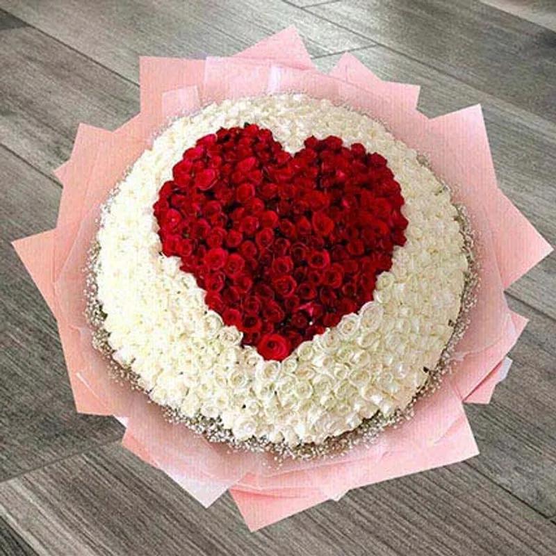 401 Heart Roses Arrangement for Her