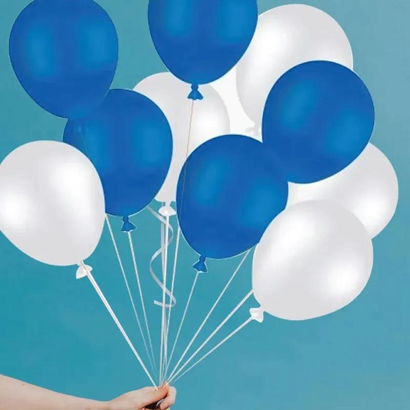 Blue and White Helium Balloons 10 Pcs