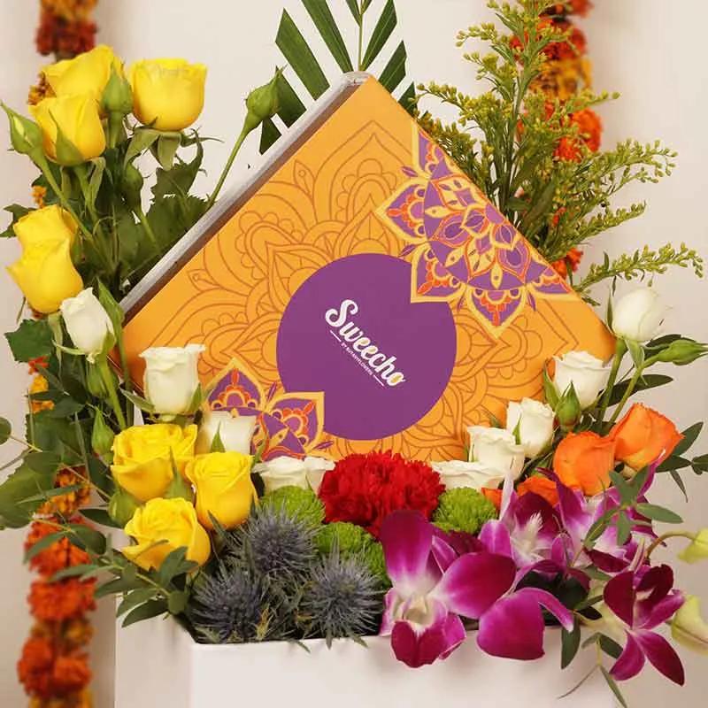 Diwali Festive Chocolate Floral Box