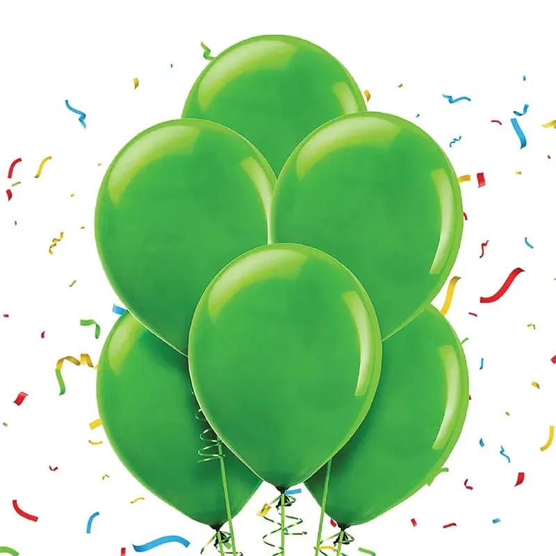 Green Helium Balloons 10 Pcs