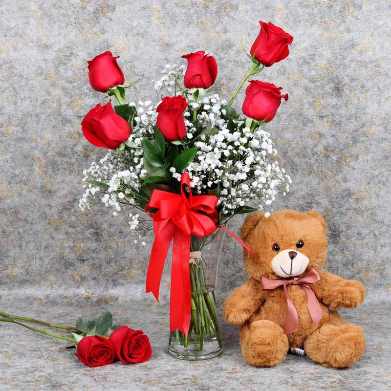 Love For Red and Teddy Bear