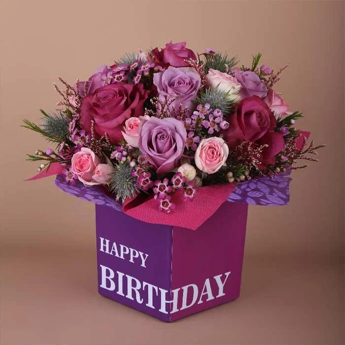 Many Happy Returns Of The Day Birthday Flowers Arrangement