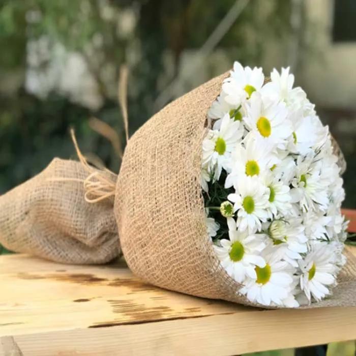 Mini White Chrysanthemum Daisy Bouquet