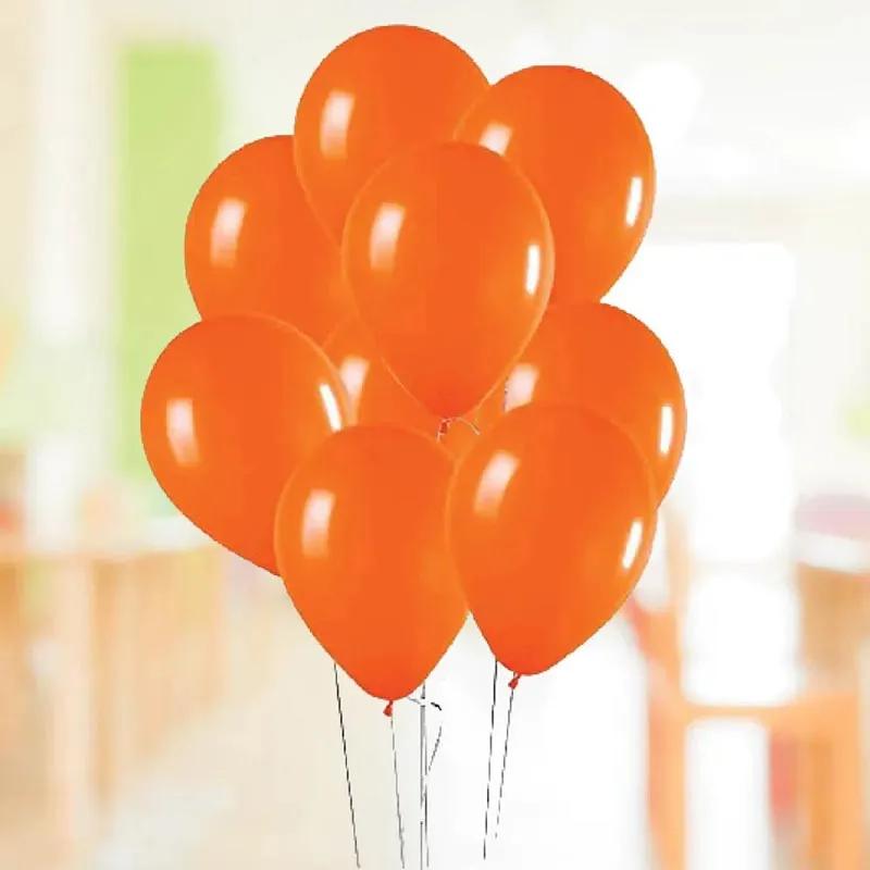 Orange Helium Balloons 10 Pcs