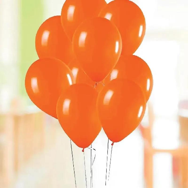 Orange Helium Balloons 10 Pcs