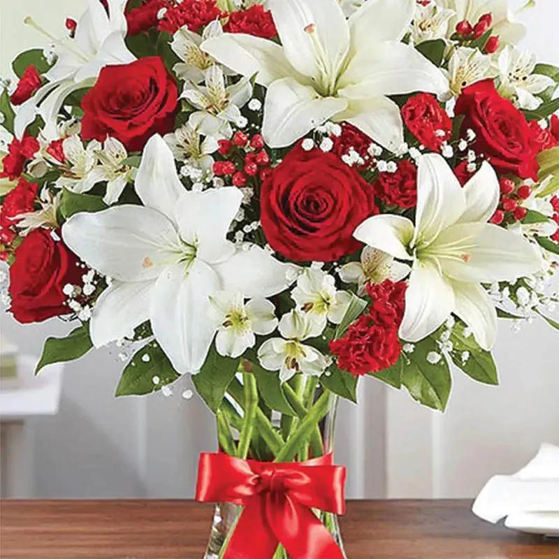 Passionate Red and White Flowers