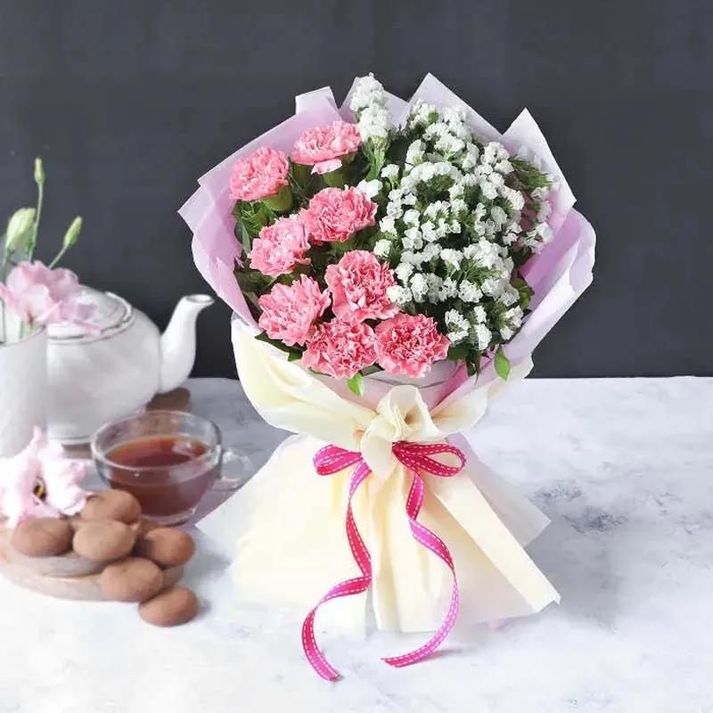 Pretty Pink Carnations Bouquet