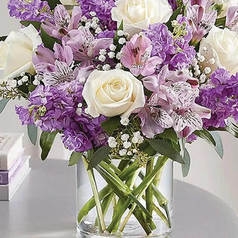 Purple and White Flower Arrangement