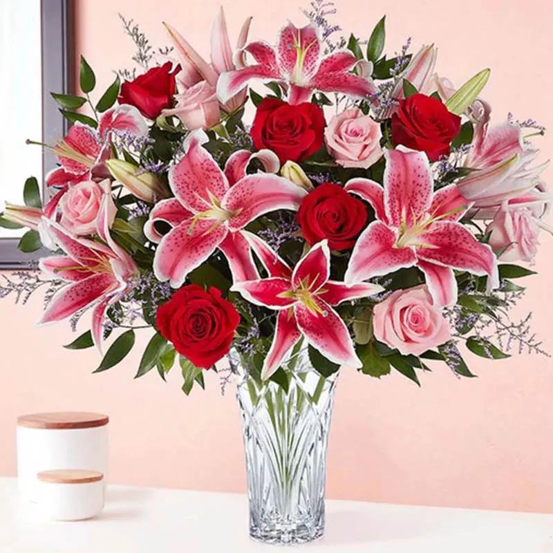 Roses and Lilies Arrangement