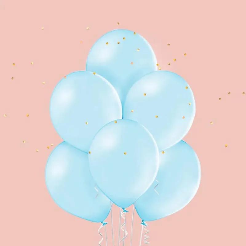 Sky Blue Helium Balloons 10 Pcs