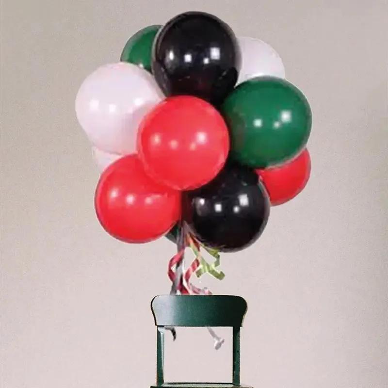 UAE Flag Colour Helium Balloons 12 Pcs