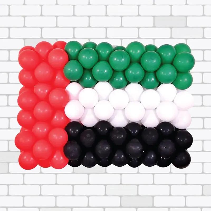 UAE Flag Shape Balloons 100 Pcs