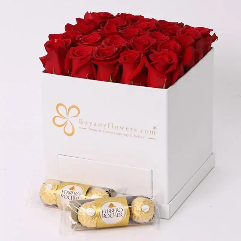 White Box of Love 25 Red Roses