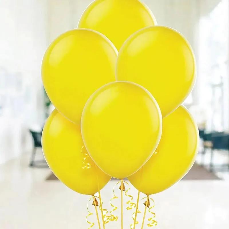 Yellow Helium Balloons 10 Pcs